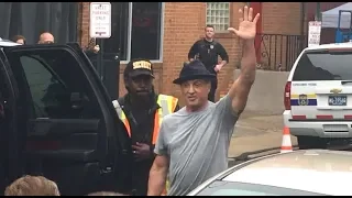 Sylvester Stallone on the set of CREED 2! 5/17/18 in South Philly