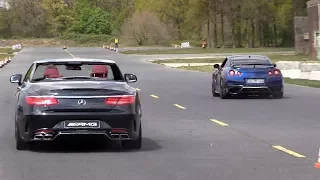 Nissan GTR R35 vs Audi R8 V10 vs S63 AMG vs Mclaren 12C