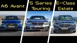 2019 Audi A6 Avant vs 2018 BMW 5 Series Touring vs 2018 Mercedes E-Class Estate