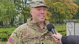 Żołnierze US Army na cmentarzu w Drawsku Pomorskim