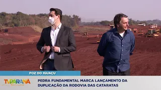 Pedra fundamental marca lançamento da duplicação da Rodovia das Cataratas