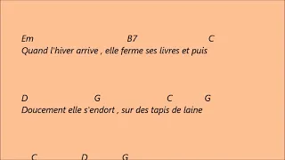 Francis Cabrel - Elle écoute pousser les fleurs . Karaoké d accords pour accompagner la chanson .