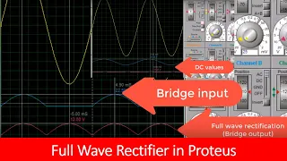 how to simulate full wave rectifier  Proteus tutorial