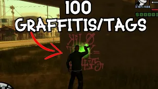 UBICACIÓN DE LOS 100 GRAFFITIS GTA SAN ANDREAS - TODOS LOS GRAFFITIS GTA SAN ANDREAS - ALL TAGS SA