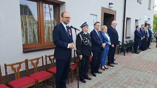 100 lat OSP Ożegów - wystąpienie posła RP Marcina Przydacza