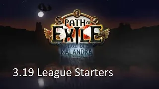 3.19 league starter Lake of Kalandra starter build (LS champ and PF poison conc)