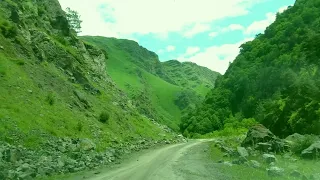 Mountain Digoria. The road to the ancient city of Galiat along the Digor Gorge