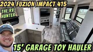 2024 Fuzion Impact 415 | Toy Hauler with a 15' Garage!