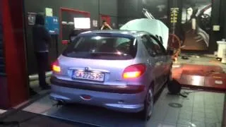 Peugeot 206 gti/s16 On Dyno remap Run-2