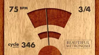 75 BPM 3/4 Wood Metronome HD