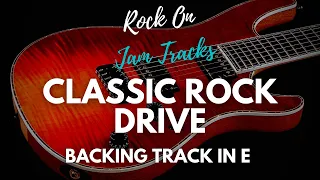 Classic Rock Drive Guitar Backing Track in E Minor