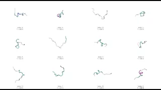 A replica exchange MD simulation of the folding of a short protein