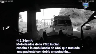 Escolta de ambulancia desde Escazú hasta el hospital San Juan de Dios