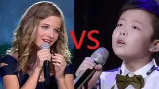 Jackie Evancho vs Jeffrey Li - Can You Feel The Love Tonight