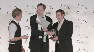 Simon Ollert receives the Silver Dolfin at the 7th Cannes Corporate Media & TV Awards