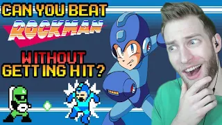 IS THIS CHEATING?!?! Reacting to "Can You Beat Rockman Without Getting Hit?" by Gamechamp3000