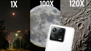 Xiaomi 13 Pro 120X Space Moon Zoom Test Live Zoom!