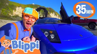 Blippi Drives a Lamborghini and Learns About Sports Cars! | BEST OF BLIPPI TOYS!