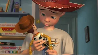 Toy Story 2 (1999) Andy Rips Woody's Arm Scene (Sound Effects Version)