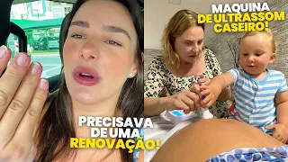 DIA DE BELEZA DEPOIS DO REPOUSO TOTAL + ULTRASSOM EM CASA | Amanda Lunelli