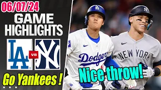 Yankees vs Dodgers [Highlights] June 7, 2024 | That's a Poteet Pickoff 🎯