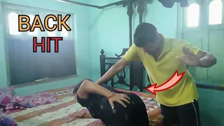 BACK HIT ll Prank on wife ll HIT ON BACK ll EXTREME PRANK ON WIFE
