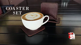 Leather coaster set pattern pdf