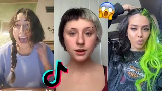 People cutting ✂/dying their hair at home (fails and wins) | tiktok compilation😱 💇‍♀️