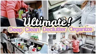 Extreme Messy House Clean With Me | Whole House Deep Clean Declutter & Organize Cleaning Motivation