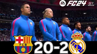 WHAT HAPPEN IF MESSI, RONALDO, MBAPPE, NEYMAR, PLAY TOGETHER ON BARCELONA VS REAL MADRID