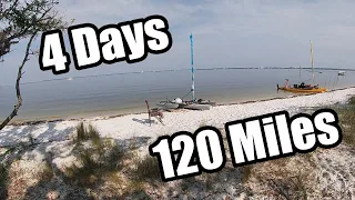 EPIC 120 Mile Sail - Hobie Adventure Island - Had PROBLEMS! 4 Days 4 Islands - Florida Gulf Coast.