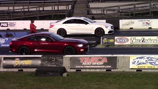 Mercedes AMG CLS 63S vs S550 Mustang GT 1/4 Mile Drag Race