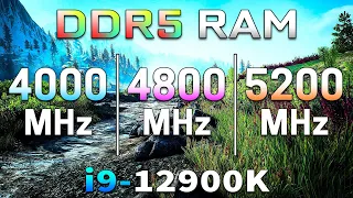 DDR5 RAM Test | 4000MHz vs 4800MHz vs 5200MHz | PC Gaming Tested