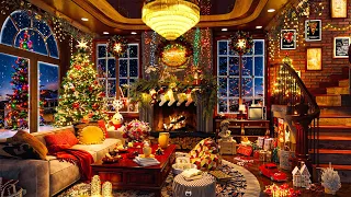 Smooth Instrumental Christmas Jazz Music with Fireplace Sounds for Work, Study 🔥 Christmas Ambience