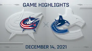 NHL Highlights | Blue Jackets vs. Canucks - Dec. 14, 2021