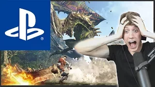 NEW MONSTER HUNTER CONSOLE GAME! MONSTER HUNTER WORLD LIVE REACTION!!!