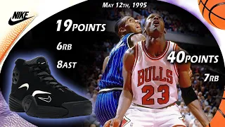 Penny Hardaway VS Michael Jordan wearing Penny shoes G3 1995 Playoffs