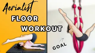 10 MIN🔥Super Core Aerialist Floor Workout | aerial practice