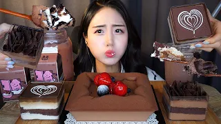 본점에서만 만날 수 있는 레어템 초콜릿 디저트🎂 파리바게트 케이크 먹방 ASMR Mukbangㅣ더스퀘어 티라미수ㅣChocolate Cake Dessert