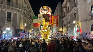 Festa di S. Agata ‘23 - Catania.                Cereo Villaggio S. Agata in via Etnea