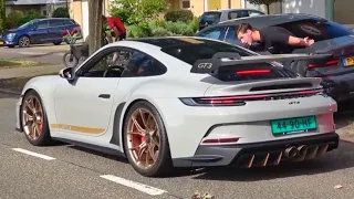 Porsche 992 GT3 With FULL Capristo titanium exhaust! LOUD sounds and downshifts