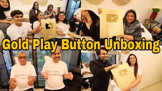 Most awaited vlog| Unboxing my Gold Play Button| Celebration time| Ibrahim Family| Shoaib Ibrahim