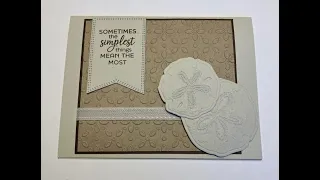 An easy card design with Stampin' Up!'s Seaside Wishes Bundle