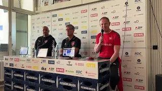 Pressekonferenz nach dem Spiel SC Weiche Flensburg 08 - Eintracht Norderstedt | 18.05.2024