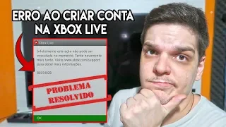 XBOX 360 RESOLVENDO ERRO CRITICO DE CRIAR CONTA NA XBOX LIVE 😥😥😥