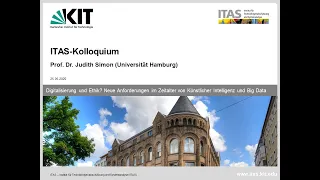 Digitalisierung und Ethik | ITAS-Kolloquium mit Prof. Dr. Judith Simon