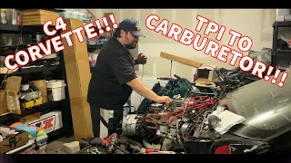 Converting From Tpi To Carburetor!!! Poor C4 Vette Kart Runs!!!!