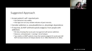 Management of Acute and Chronic Pain Jan 12th 2021