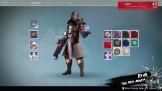 Full Warlock Raid & Iron Armor with all ornaments activated. ROI/WOTM