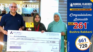 BUSHRA RABBANI | TESTIMONIAL | NEET 2022 | BANSAL CLASSES ALIGARH | TOPPERS TALK